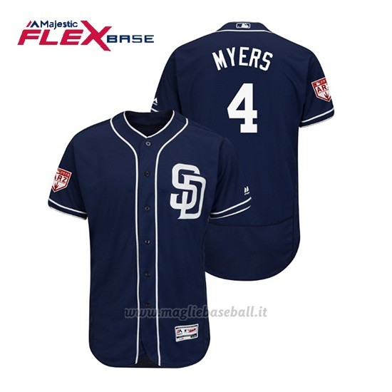 Maglia Baseball Uomo San Diego Padres Wil Myers Flex Base Entrenamiento De Primavera 2019 Blu